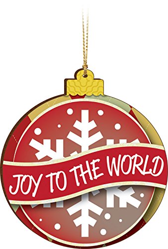 Joy To The World Inspirational Hanging Christmas Ornament – Size 4 x 4 Inches Joy To The World Inspirational Hanging Christmas Ornament – Size 4 x 4 Inches