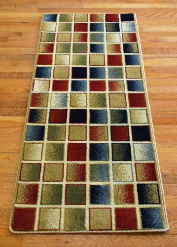 Checkerboard Carpet Rug Hallway Runner 5'
