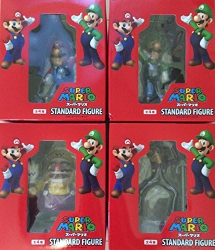 Super Mario Standard figure all four set Mario Luigi Wario, Waluigi