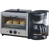 Sunpentown 4-in-1 Breakfast Maker - Silver/ Black