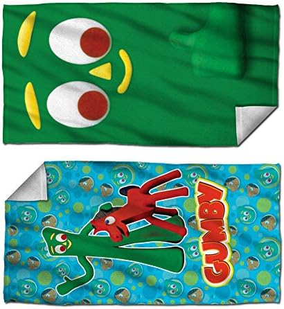 Gumby Claymation TV Series Best Friends & Big Face Set of 2 Beach Towels