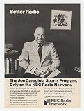 1977 Joe Garagiola Photo NBC Radio Network Sports Print Ad (21789)
