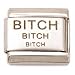 Bitch Bitch Bitch Italian Charm Stainless Steel 9mm
