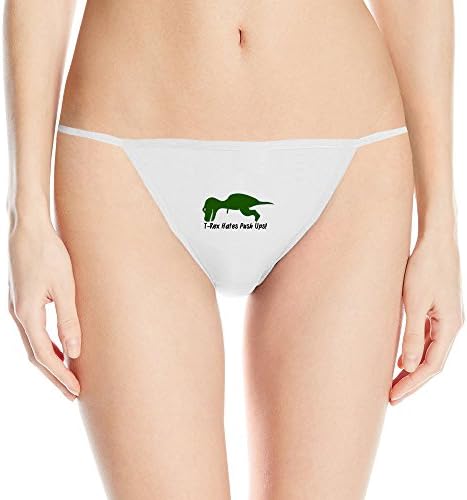 Tyrannosaurus NO LIKE PUSH-UPS Bikini Panties For Woman White