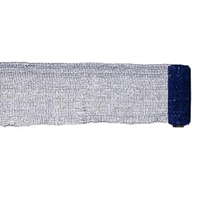  12 inch x 6 inch Wide Wired Mesh Blue Sparkle Tinsel Christmas Garland Ribbon