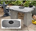 15" Bring You Home Personalized Cast Stone Memorial Garden Bench