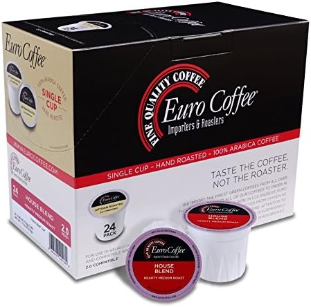 Euro Coffee House Blend Single-Serve K-Cup Keurig Compatible, 24 Count