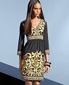 INC International Concepts Petite Dress, Printed Empire Waist