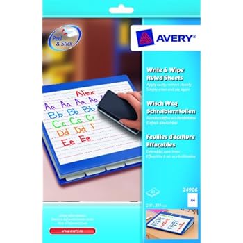 Avery 24906 Feuilles d'écriture adhésives repositionnables pré-imprimées en lignes 35 pièces Polypro A4 Blanc Avery 24906 Feuilles d'écriture adhésives repositionnables pré-imprimées en lignes 35 pièces Polypro A4 Blanc
