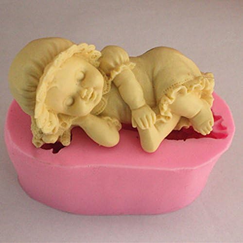 SDONG Sleeping Baby Girl S346 Craft Art Silicone Soap mold Craft Molds DIY Handmade soap molds