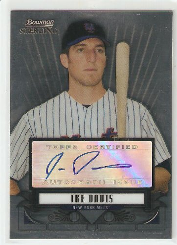 2008 Bowman Sterling Prospects #IDA Ike Davis AU - New York Mets (RC - Rookie Autographed Baseball Card)