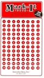 Numbered Red Map Sticker Dots 1 - 240