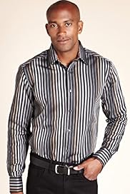 Autograph Luxury Pure Cotton Bold Striped Shirt