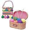 Beginners Yarn Craft Kit with Wicker Basket