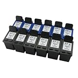 IMAGE OF 12 Pack. Refurbished Cartridges for HP 27 and 28. Includes Sophia Global Brand Cartridges for 6ea HP 27 + 6ea HP 28.