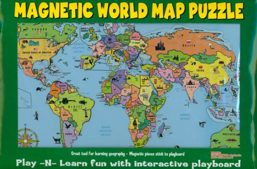 World Magnetic Puzzle Map