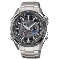 CASIO EQS-500DB-1A1ER Edifice - Reloj de caballero de cuarzo, correa de acero inoxidable color plata (con alarma, luz, cron�metro)