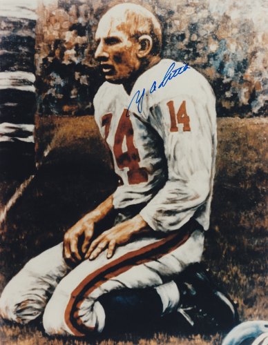 Y.A. Tittle signed autographed 8 x 10 photo New York Giants