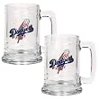 Los Angeles Dodgers MLB 2pc 15oz Glass Tankard Set- Primary Logo by Great American Products