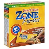 ZonePerfect Snack Size, Chocolate Peanut Butter, 0.72-Ounce Bars in 8-Count Boxes (Pack of 3)