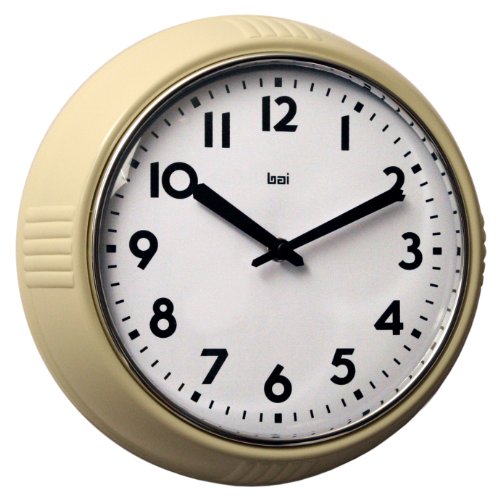 Bai School Wall Clock, Ivory