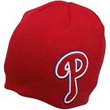 MLB Men's Philadelphia Phillies Mammoth Beanie Knit (Red, One Size)