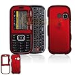 LG Cosmos VN250/Rumor2 LX265 Cell Phone Red Rubber Feel Protective Case Faceplate Cover