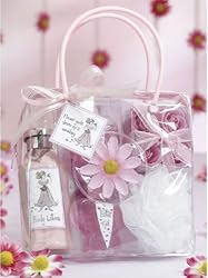 Flower Girl Bath Gift Set in Clear Handbag
