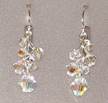 Click here to buy Clear Swarovski Crystal Cluster Earrings.
