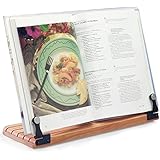 Deluxe Large Cookbook Holder with Cherry Base