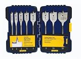 Irwin Industrial Tools 341008 Speebor Blue Groove Pro Spade Bit Set with Case, 8-Piece