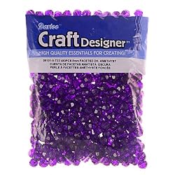 Faceted Beads, 8mm, Dark Amethyst, 480pc Pkg
