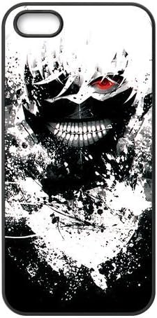 5s Case, iPhone 5 5s Case - Fashion Style New Japanese Anime Tokyo Ghoul Painted Pattern TPU Soft Cover Case for iPhone 5/5s(Black/white)