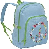 Miquelrius Agatha Ruiz de la Prada Peace & Love Large Blue Backpack