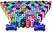 Downtown Pet Supply Rainbow Paw Print Poop Bags (2200 CT & 2 Dispensers) - Leak-Proof, Unscented, Clips to Leashes & Harnesses