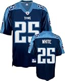 Lendale White Jersey: Reebok Navy Replica #25 Tennessee Titans Jersey - X-Large