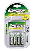 Energizer 90 Minute Charger for AA & AAA Batteries - Includes free In Car Charger and 4 x AA Batteries.