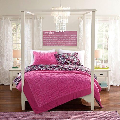 2 Pc, Plush Quilt, Pink Hearts, Full Size Bedding, By Karalai Bedding Collection (pink)