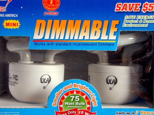 4 Pack Dimmable Compact Fluorescent Light Bulbs! 15w = 75w Ulamerica Model: