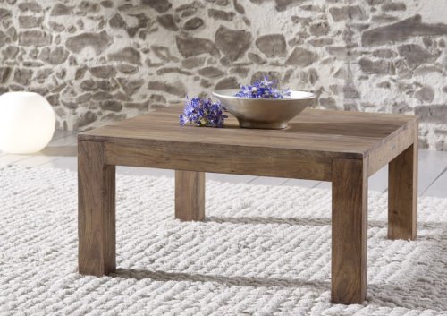 Guru Akazie Stone Couchtisch 80x80 Massivholz Möbel by Wolf Möbel