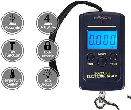 40kg Portable Electronic Digital Scale Hanging Luggage Fishing Hook Weight Balance Steelyard
