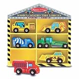 Melissa & Doug Deluxe Wooden Construction Vehicles Set