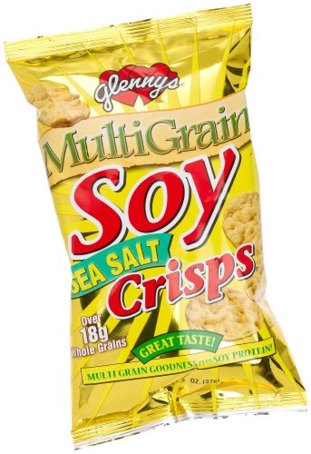 Glenny's Multi Grain Soy Crisps, Sea Salt, 1.3-Ounce Bags (Pack of 24)