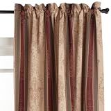 52-Inch by 84-Inch Tuscan Stripe Thermal Backed Pole Top Panel, Autumn