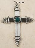 Peruvian Cross or Ornament - Turquoise