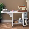 Southern Enterprises OC9665R Sewing Table, White