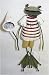 Boy Frog Metal Garden Fairy Gift Stake