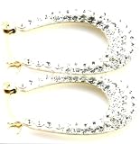 9ct SG125/Cl Glitter Oval Creole Earrings