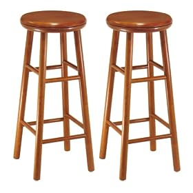 Click here to buy Winsome Wood Assembled 30-Inch Cherry Finish Swivel Stools, Set of 2 by Winsome Wood.