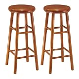 Winsome Wood Assembled 30-Inch Cherry Finish Swivel Stools, Set of 2
